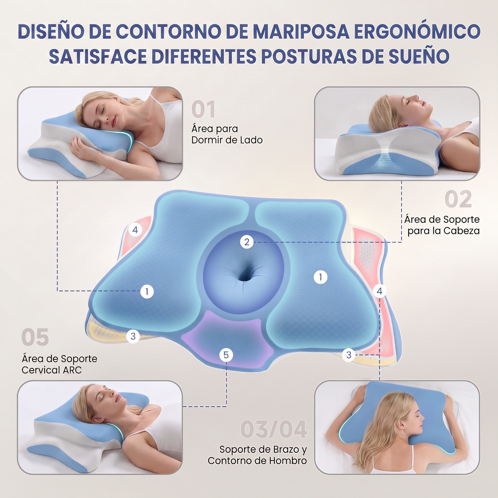 Almohada Cervical Mariposa Lunadi