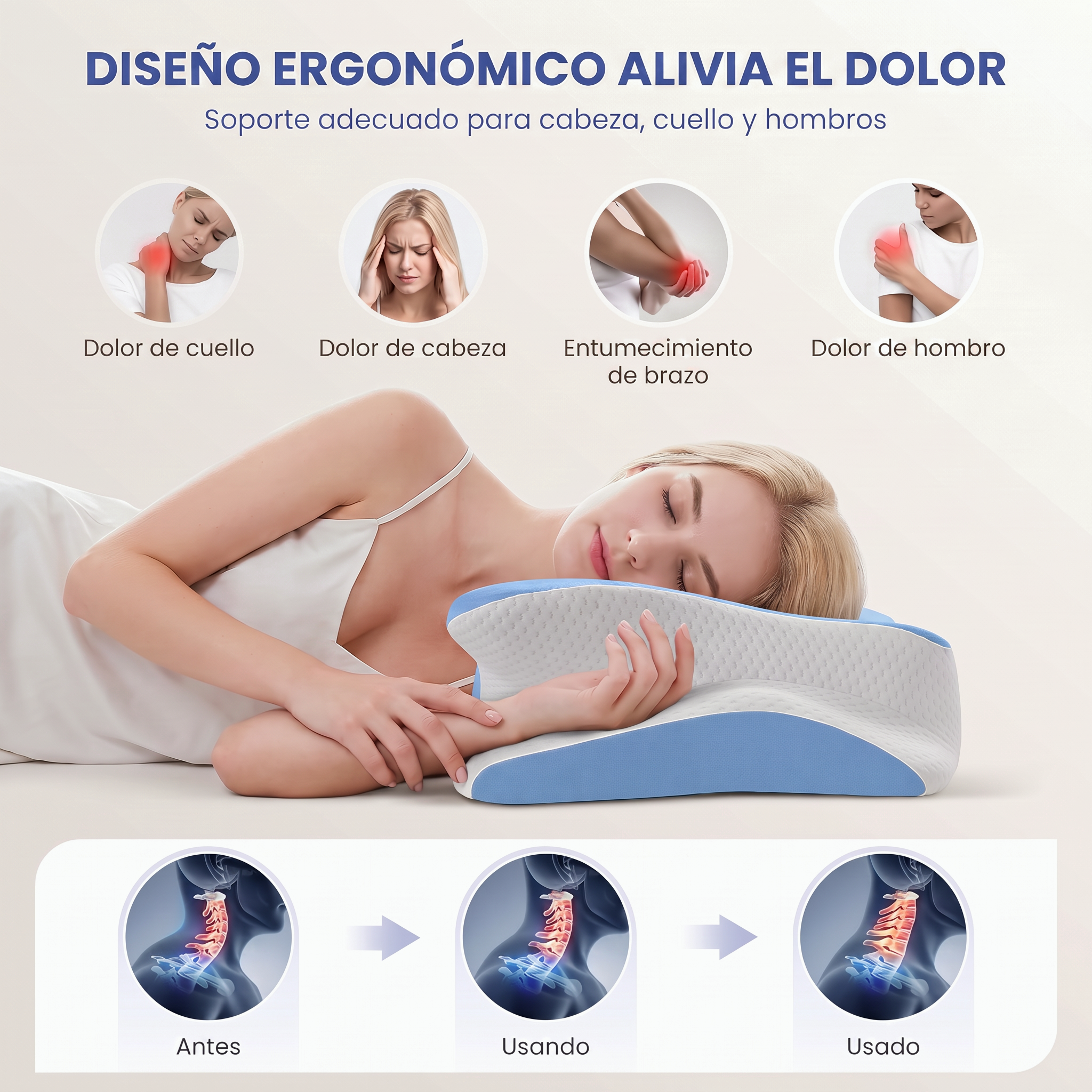 Almohada Cervical Mariposa Lunadi