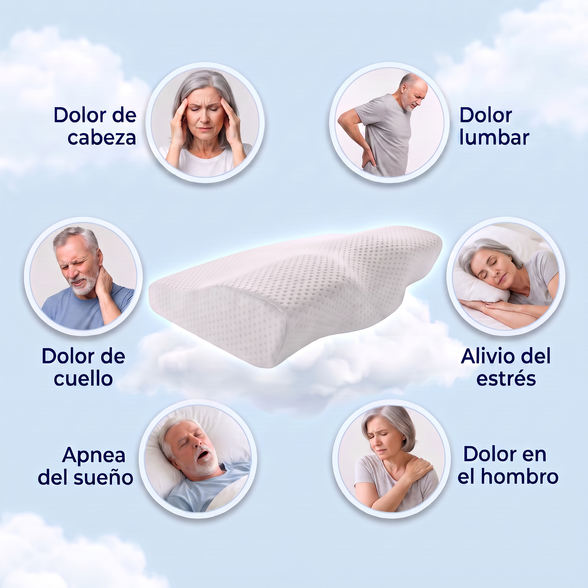 Almohada Cervical Contorno Lunadi