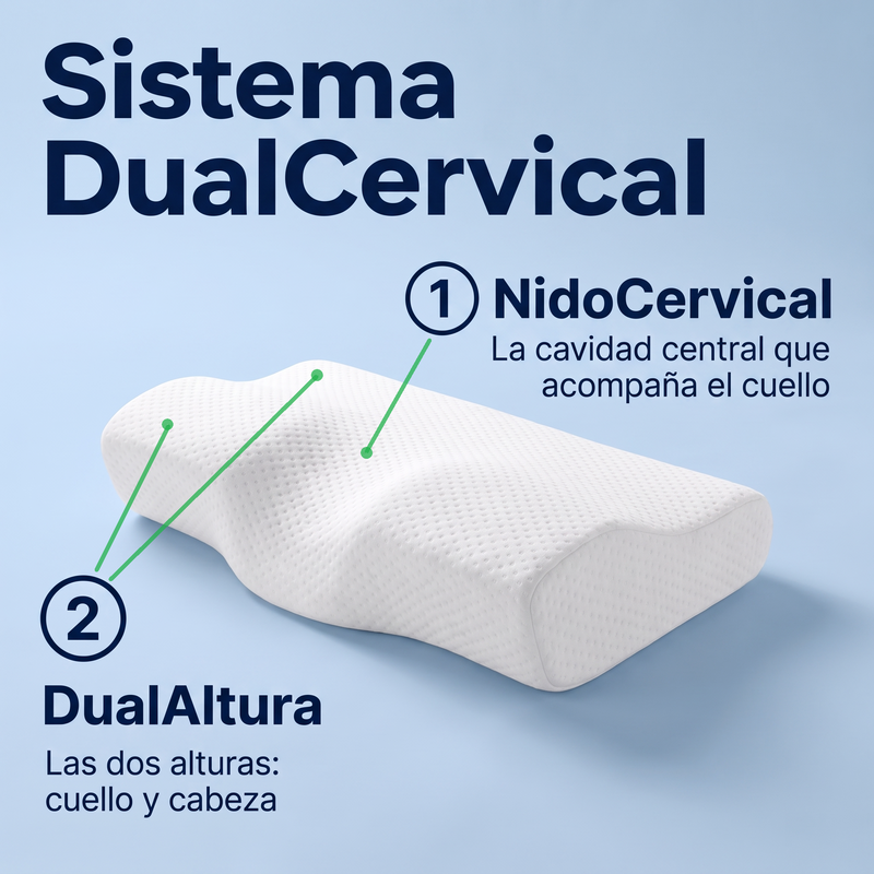 Una almohada. Tres zonas. Cero tensión.